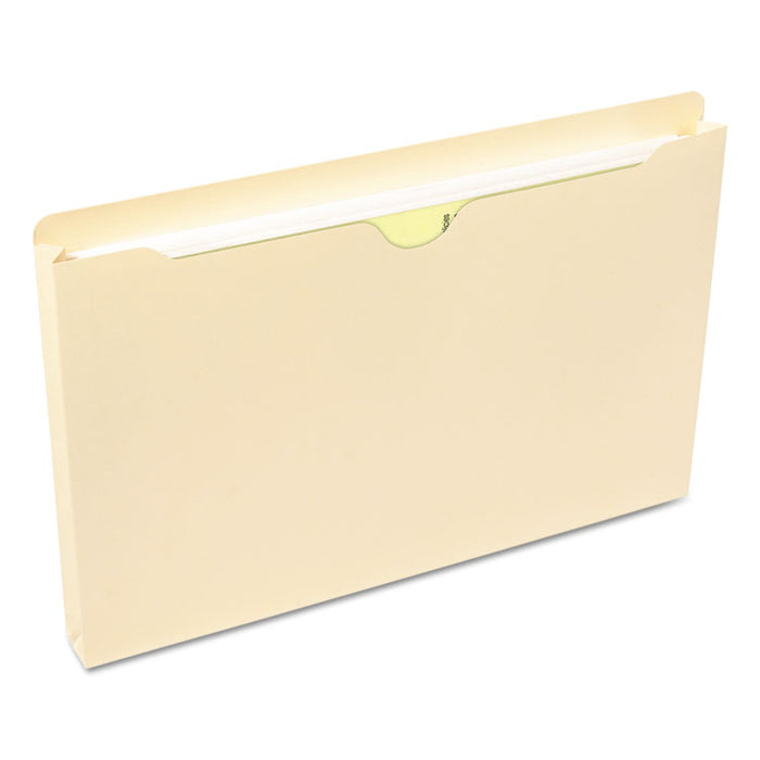 Manila File Jackets, 2-Ply Straight Tab, Legal-Size, Manila, 50/Box