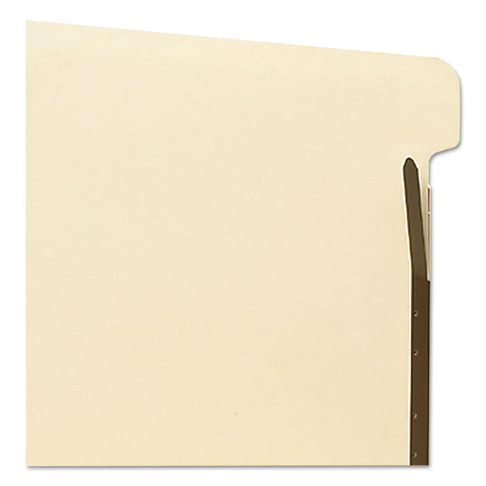 Self-Adhesive Folder Dividers for Top/End Tab Folders, 2 Fasteners, Letter Size, Manila, 25/Pack