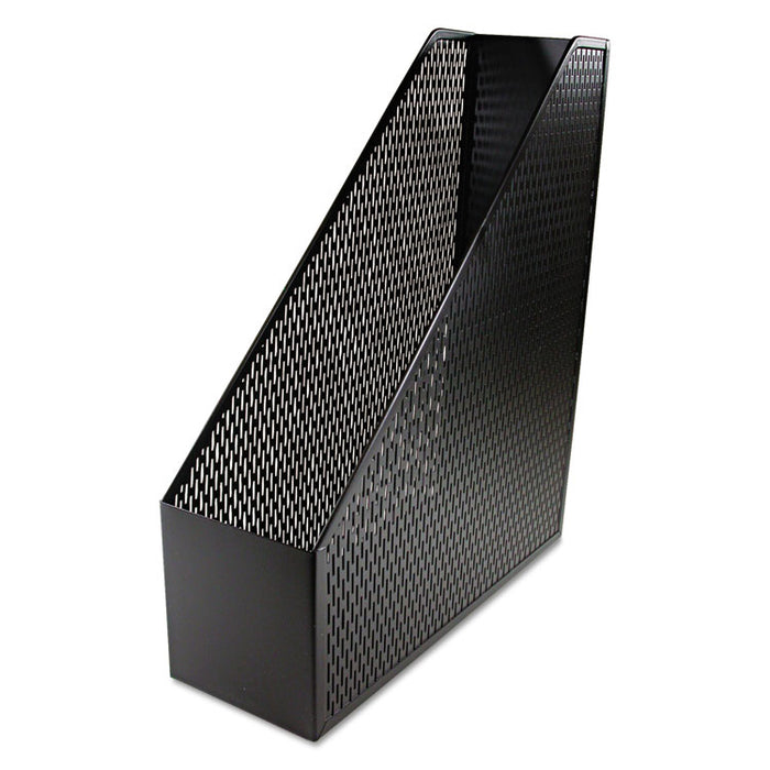 Urban Collection Punched Metal Magazine File, 3.5 x 10 x 11.5, Black