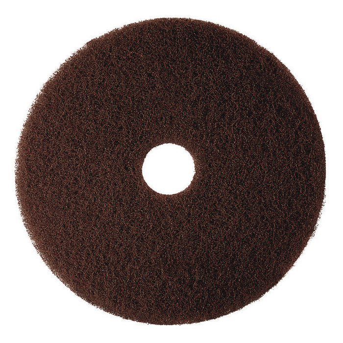 Low-Speed High Productivity Floor Pads 7100, 14" Diameter, Brown, 5/Carton