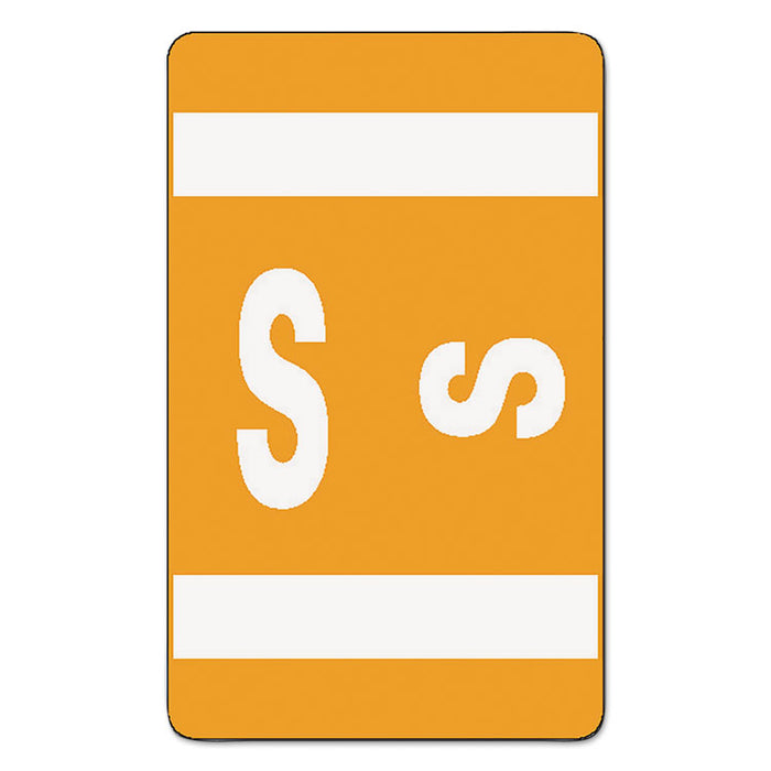AlphaZ Color-Coded Second Letter Alphabetical Labels, S, 1 x 1.63, Orange, 10/Sheet, 10 Sheets/Pack