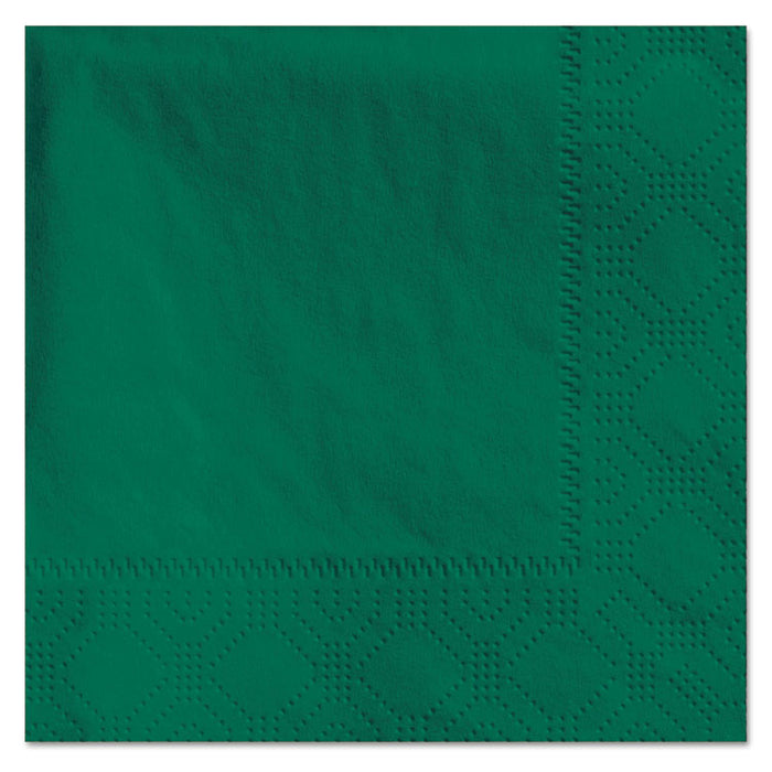 Beverage Napkins, 2-Ply, 9.5 x 9.5, Hunter Green, 1,000/Carton