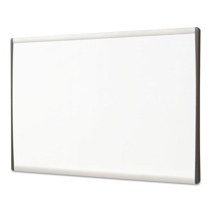 ARC Frame Cubicle Board, Magnetic Dry Erase, 30" x 18", White Surface, Satin Aluminum Frame
