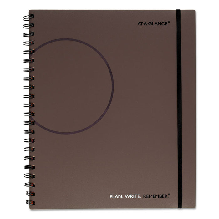 Plan. Write. Remember. Planning Notebook Two Days Per Page , 11 x 8.38, Gray Cover, Undated