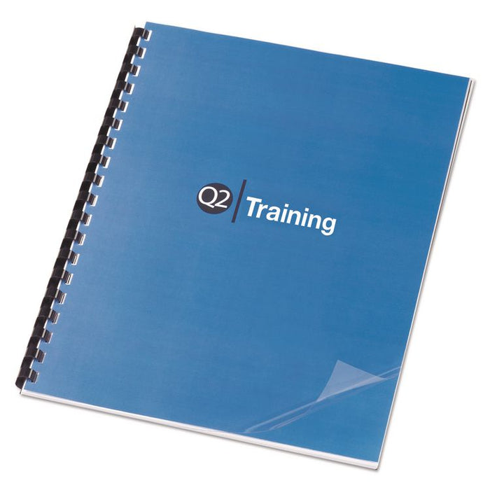Clear View Presentation Covers for Binding Systems, Plastic, Square Corners, 11 x 8.5, Clear, 100/Box