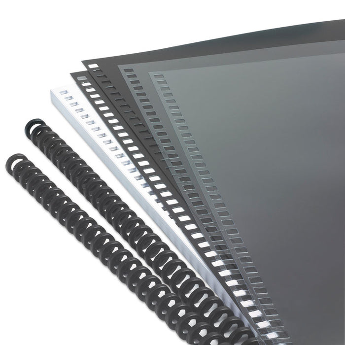 Instant Report Kits, 0.31" Capacity, For 11 x 8.5 Sheets, Clear/Black Covers, Black Spine, 2 Kits/Pack