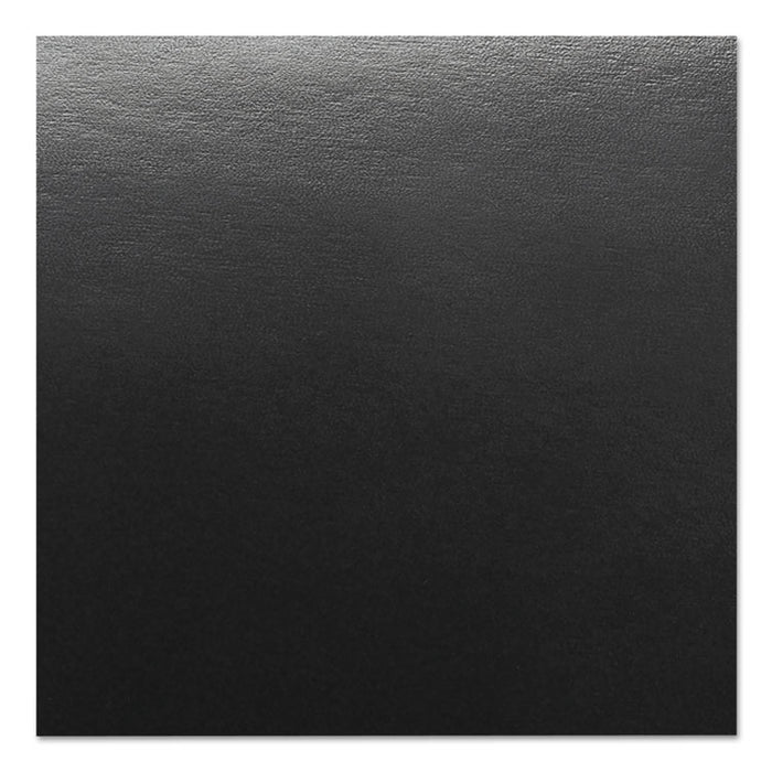 Leather-Look Presentation Covers for Binding Systems, Paper, Round Corners, 11.25 x 8.75, Black, 50 Sets/Pack