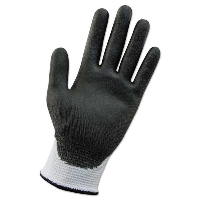 G60 ANSI Level 2 Cut-Resistant Gloves, EN388: 4343, 8.86" Long, Medium (Size 8), White/Black, 12 Pairs/Carton