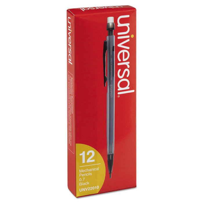 Mechanical Pencil, 0.7 mm, HB (#2), Black Lead, Smoke/Black Barrel, Dozen