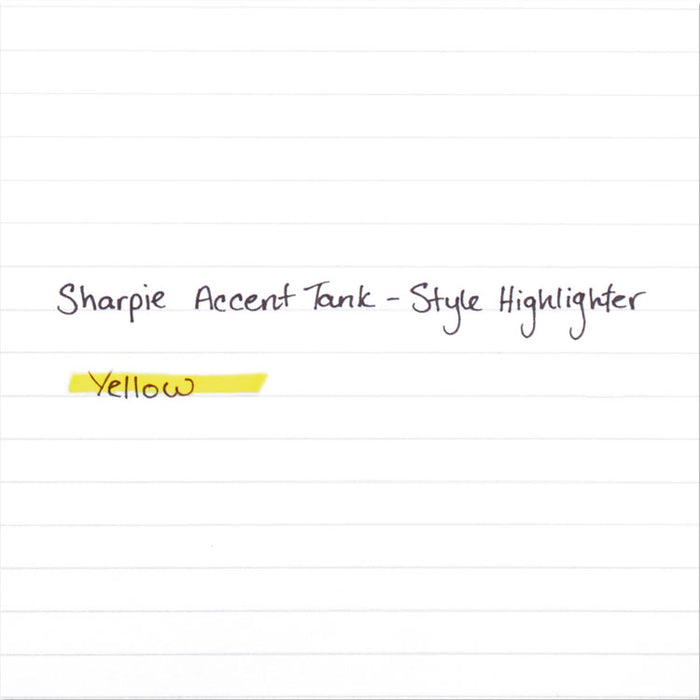 Tank Style Highlighters, Yellow Ink, Chisel Tip, Yellow Barrel, Dozen
