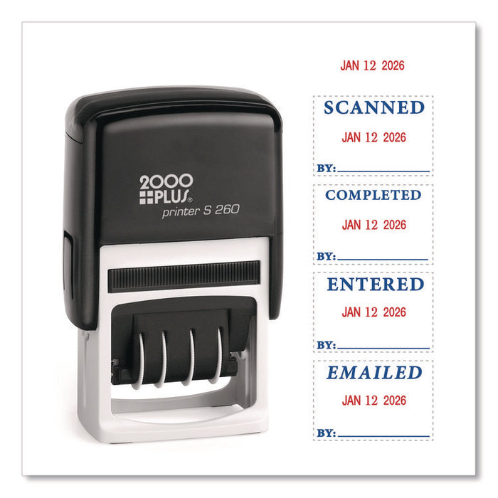 4 in 1 e-Message Dater, 0.94 x 1.75, COMPLETED/EMAILED/ENTERED/SCANNED