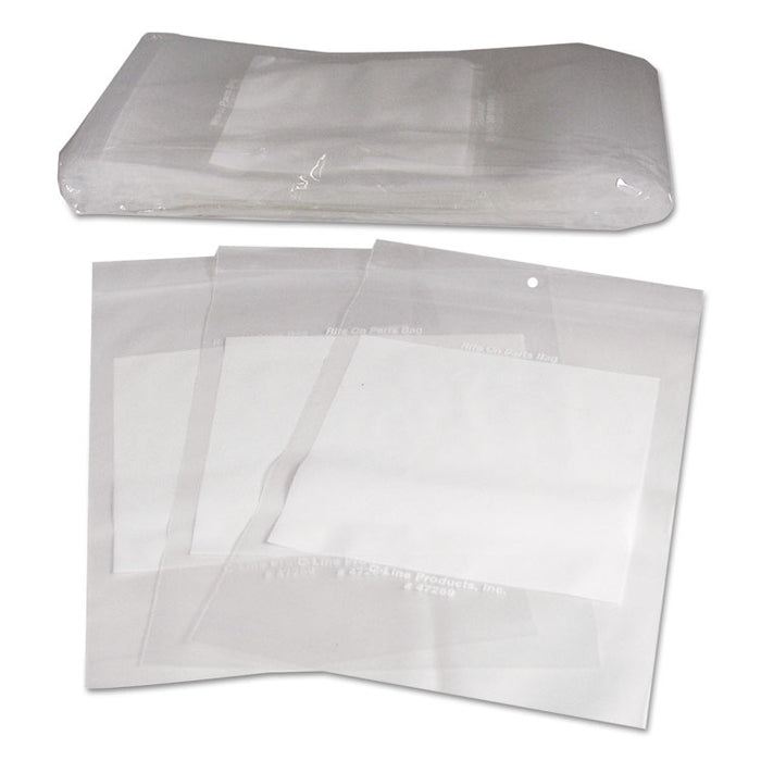 Write-On Poly Bags, 2 mil, 6" x 9", Clear, 1,000/Carton