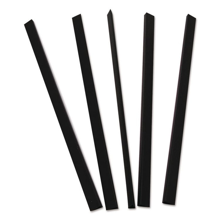 Slide 'N Grip Binding Bars, 40-Sheet Capacity, 11" x 0.25", Black, 100/Box