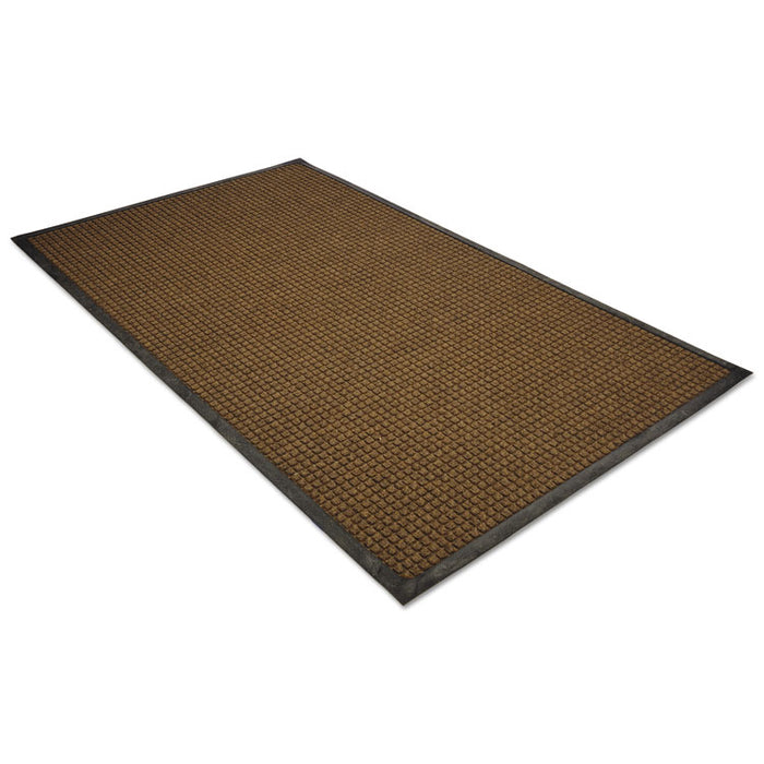 WaterGuard Indoor/Outdoor Scraper Mat, Rectangular, Brown Ridged Needle-Punch Surface, 48" x 72"