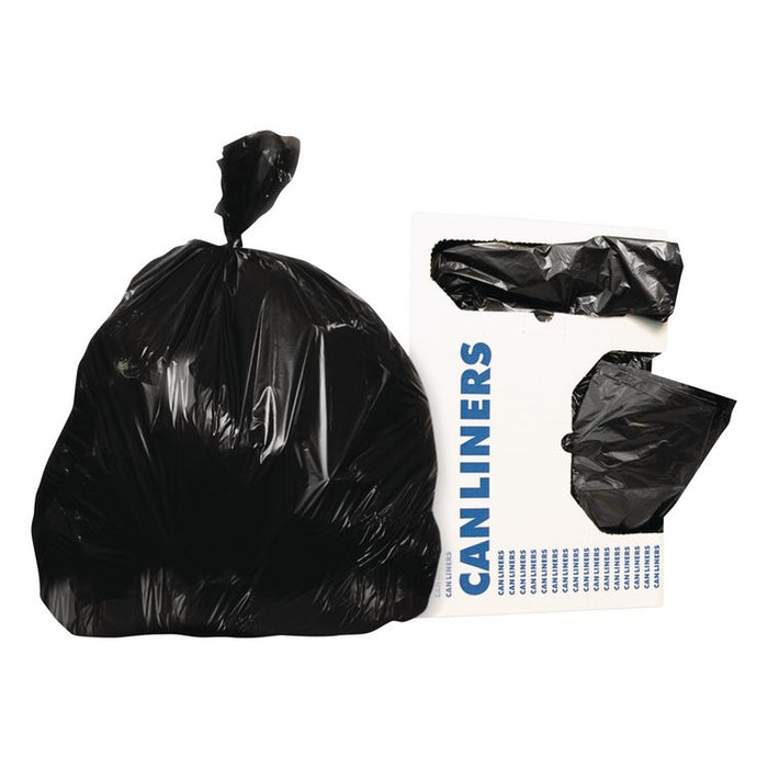 Linear Low-Density Can Liners, 16 gal, 0.7 mil, 24" x 32", Black, 500/Carton