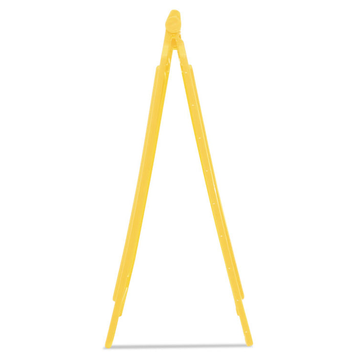 "Caution Wet Floor"Caution Wet Floor" Sign, 11 x 12 x 25, Bright Yellow Sign, 11 x 12 x 25, Yellow, 6/Carton