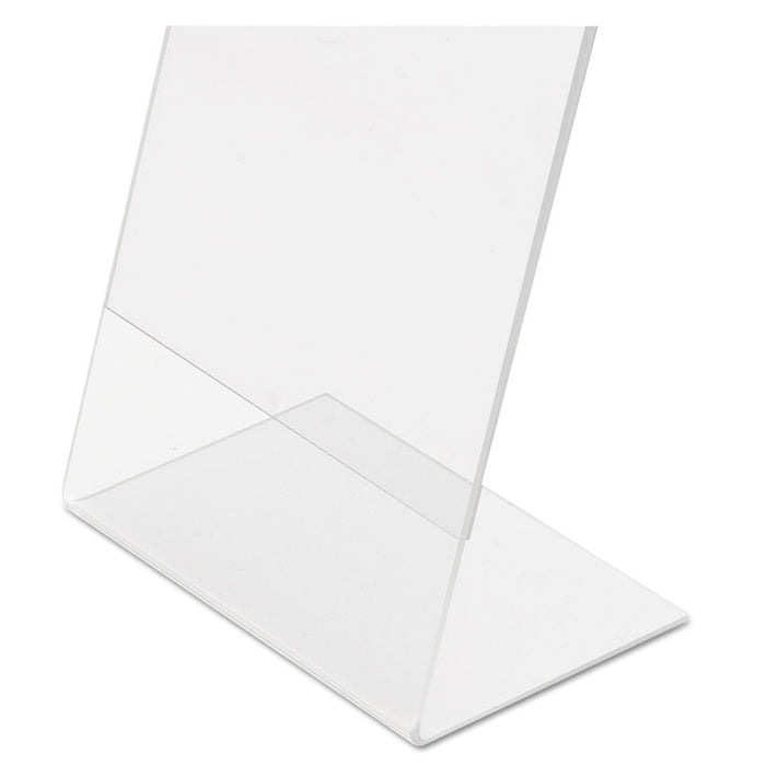 Classic Image Slanted Sign Holder, Portrait, 8.5 x 11 Insert, Clear