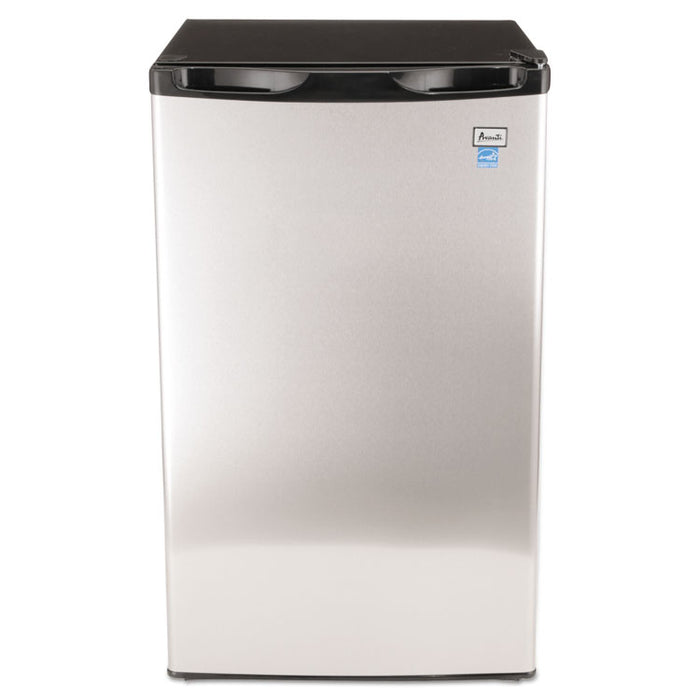 4.4 CF Refrigerator, 19 1/2"W x 22"D x 33"H, Black/Stainless Steel