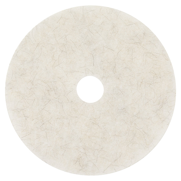 Ultra High-Speed Natural Blend Floor Burnishing Pads 3300, 27" Diameter, White, 5/Carton