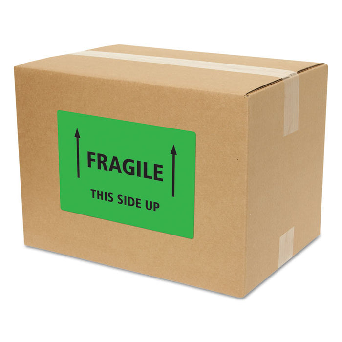 High-Visibility Permanent Laser ID Labels, 5.5 x 8.5, Neon Green, 200/Box