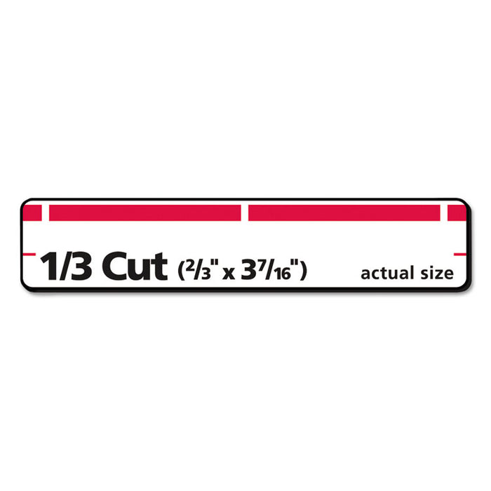 Permanent TrueBlock File Folder Labels with Sure Feed Technology, 0.66: x 3.44", White, 30/Sheet, 50 Sheets/Box