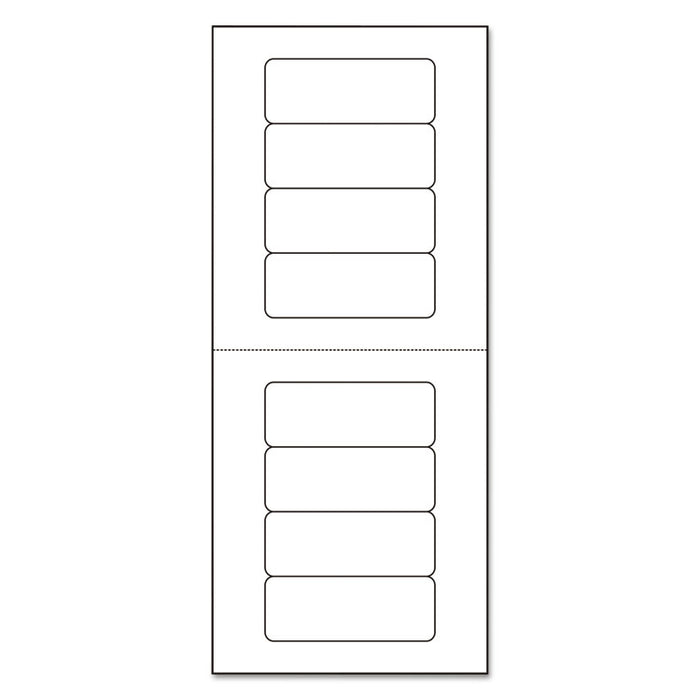 Mini-Sheets Mailing Labels, Inkjet/Laser Printers, 1 x 2.63, White, 8/Sheet, 25 Sheets/Pack