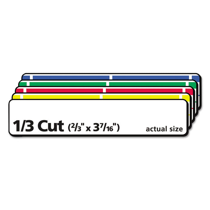 Removable File Folder Label with Sure Feed Technology, 0.66 x 3.44, White, 30/Sheet, 25 Sheets/Pack