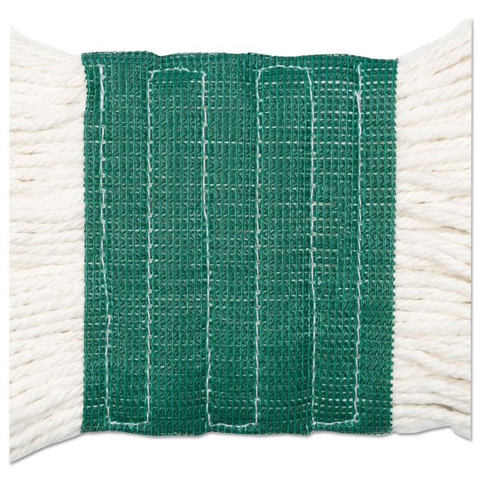Super Loop Wet Mop Head, Cotton/Synthetic Fiber, 5" Headband, Medium Size, White, 12/Carton
