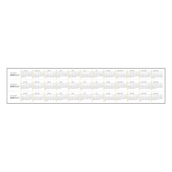WallMates Self-Adhesive Dry Erase Monthly Planning Surfaces, 24 x 18, White/Gray/Orange Sheets, Undated