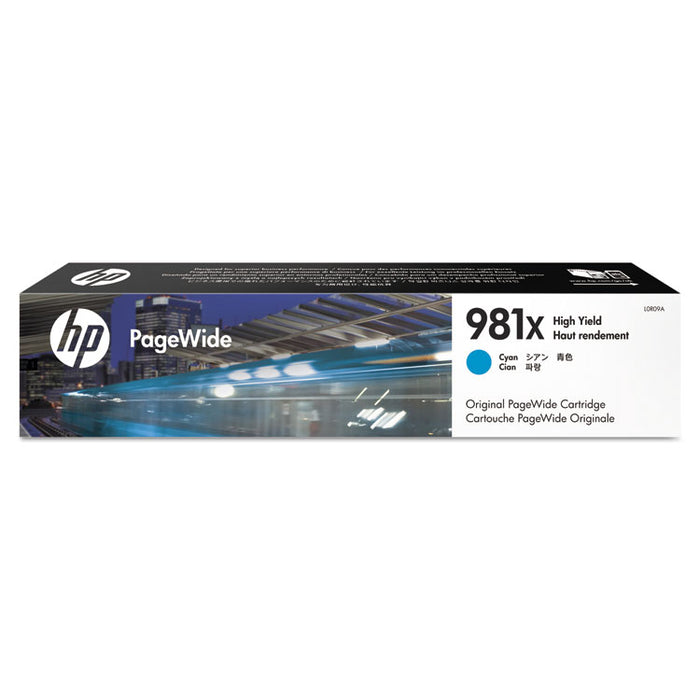 HP 981X, (L0R09A) High-Yield Cyan Original PageWide Cartridge