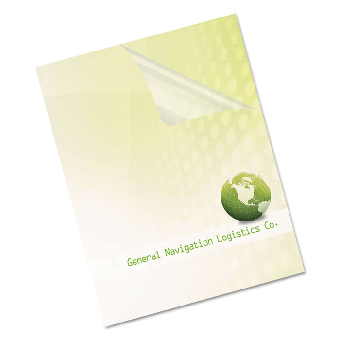 PET Ultra Clear Binding Covers, 5 mil Plastic, Square Corners, 11 x 8.5, Gloss Clear, 100/Pack