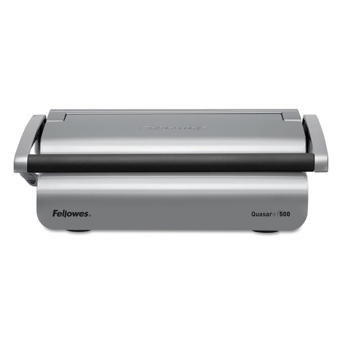 Quasar 500 Manual Comb Binding System, 500 Sheets, 18.13 x 15.38 x 5.13, Metallic Gray