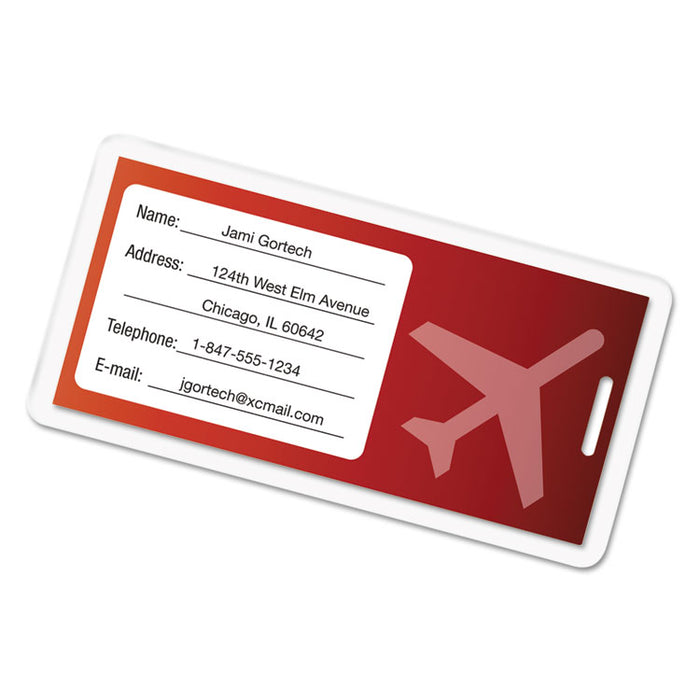 Laminating Pouches, 5 mil, 4.25" x 2.5", Gloss Clear, 25/Pack