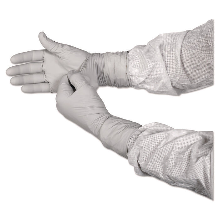 G3 Sterile STERLING Nitrile Gloves, Packaged Sterile, ESD Safe, Size 8.5, 4 mil Thick, 12" Long, Gray, 100/Bag, 10 Bags/CT