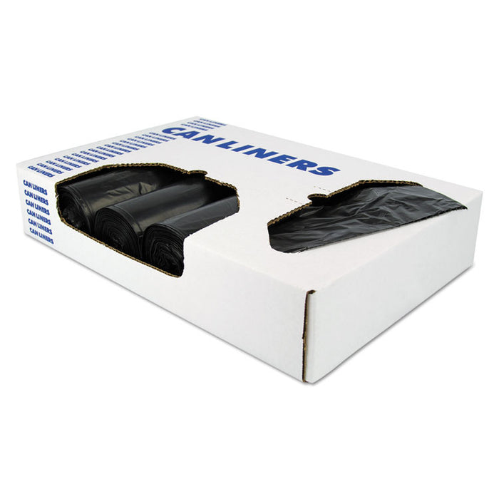 Linear Low-Density Can Liners, 30 gal, 0.5 mil, 30" x 36", Black, 250/Carton