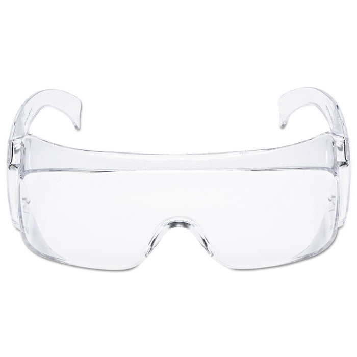 Tour-Guard V Protective Eyewear, Wall-Mount Dispenser Box, Frameless OTG, Clear Single Lens, 20/Box