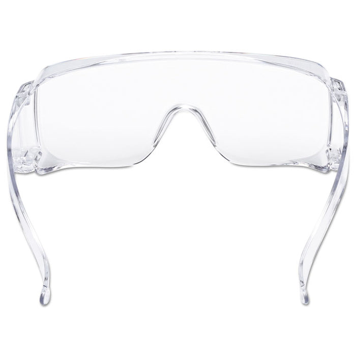 Tour-Guard V Protective Eyewear, Wall-Mount Dispenser Box, Frameless OTG, Clear Single Lens, 20/Box