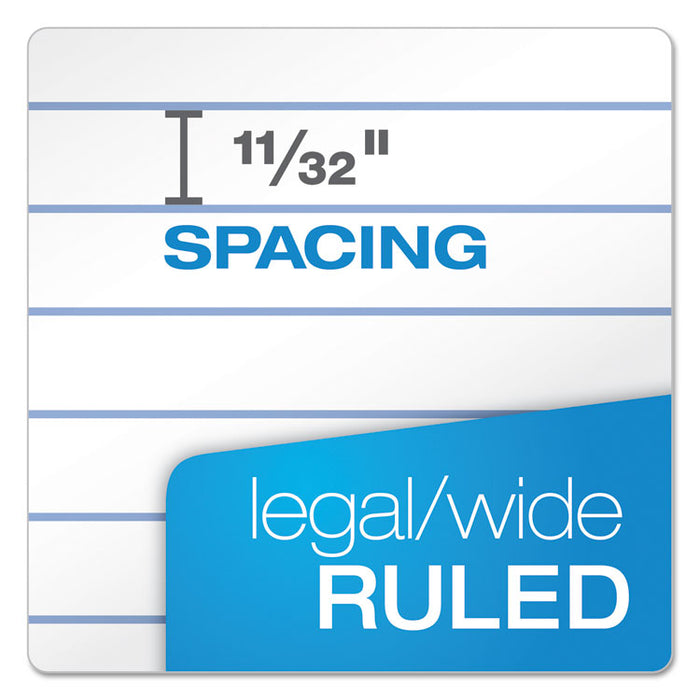 Gold Fibre Writing Pads, Wide/Legal Rule, (50) White 8.5 x 11 Sheets, 4/Pack