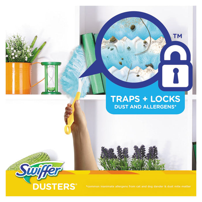 Dusters Refill, Dust Lock Fiber, Unscented, Light Blue, 10/Box