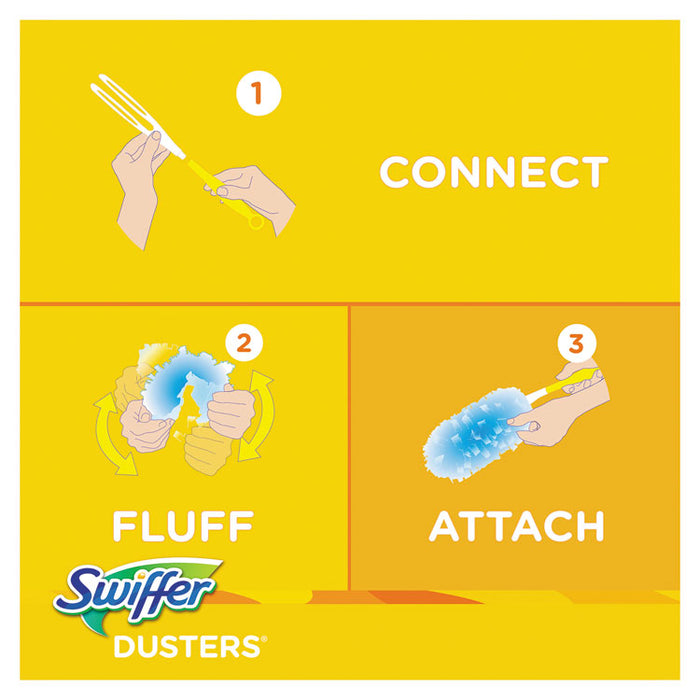 Dusters Refill, Dust Lock Fiber, Lavender Vanilla Scent, Light Blue, 10/Box