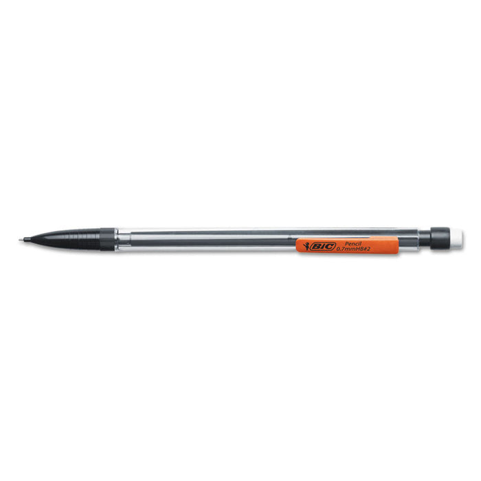 Xtra Smooth Mechanical Pencils with Tube of Lead, 0.7 mm, HB (#2), Black Lead, Clear Barrel, Dozen