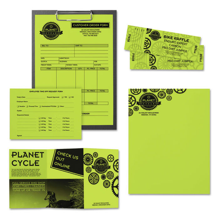 Color Paper, 24 lb Bond Weight, 8.5 x 11, Vulcan Green, 500/Ream