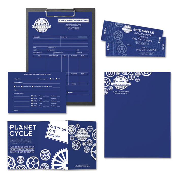 Color Paper, 24 lb Bond Weight, 8.5 x 11, Blast-Off Blue, 500/Ream