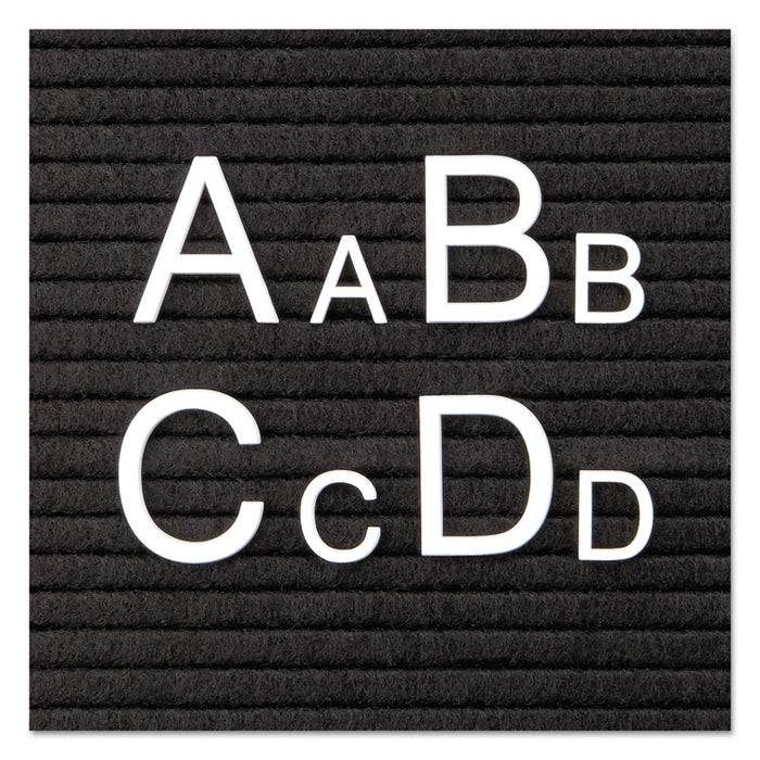 4400 Series Character Set for Felt Surfaces, 1" Tall, White Characters, 300/Set