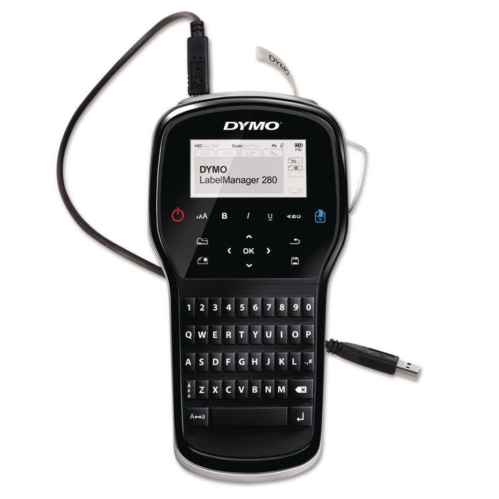 LabelManager 280 Label Maker, 0.6"/s Print Speed, 4 x 2.3 x 7.9