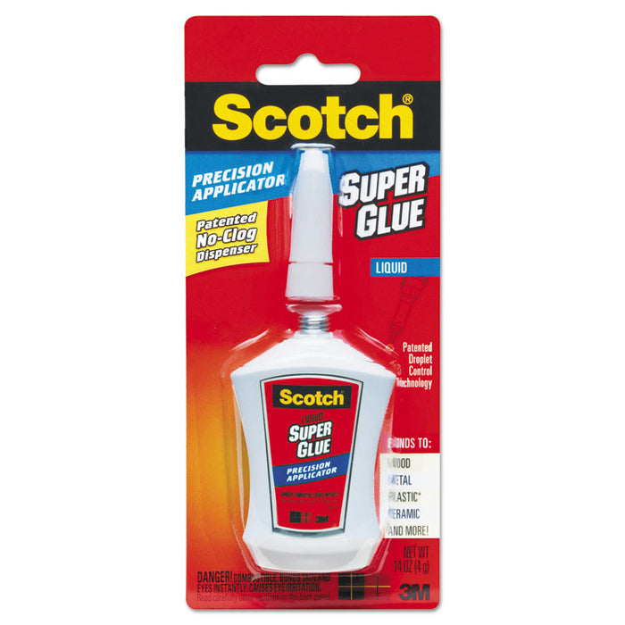 Super Glue with Precision Applicator, 0.14 oz, Dries Clear