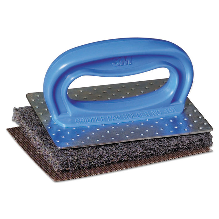 Griddle Pad Holder Kit, 4 x 5.25, Blue/Steel, 10/Carton