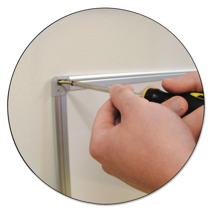 Earth Silver Easy Clean Magnetic Dry Erase Boards, 36" x 24", White Surface, Satin Aluminum Frame
