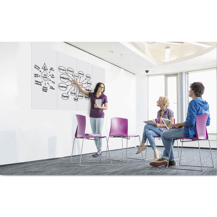 Magnetic Dry Erase Tile Board, 29.5" x 45", White Surface