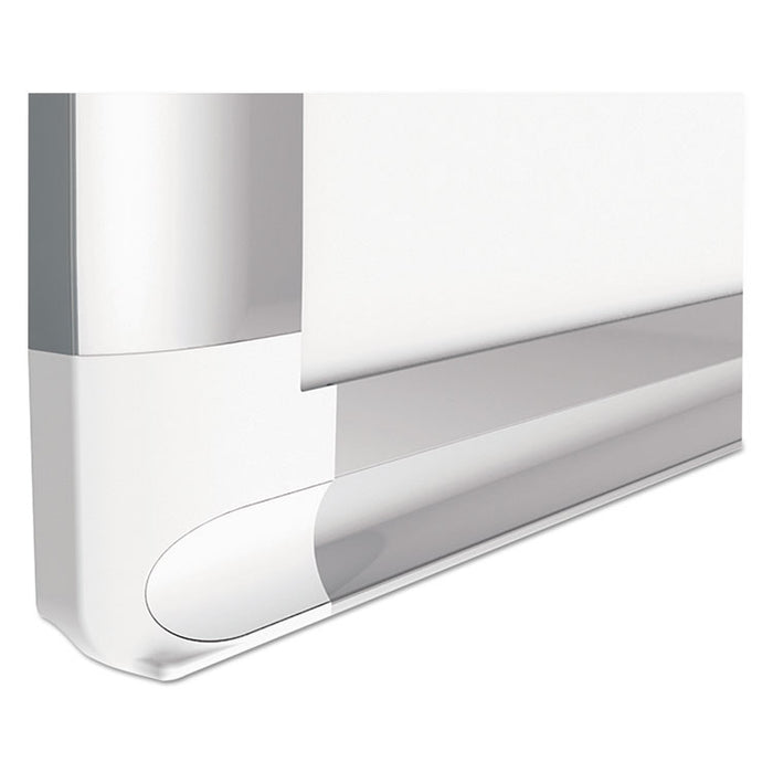Gridded Magnetic Steel Dry Erase Project Planning Board, 1" x 2" Cell, 36" x 24", White Surface, Satin Aluminum Frame
